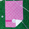 Square Weave Waffle Weave Golf Towel - In Context