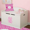 Square Weave Wall Monogram on Toy Chest