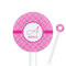 Square Weave 5.5" Round Plastic Stir Sticks - White - Single Sided (Personalized)