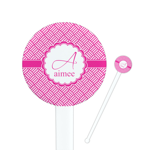 Custom Square Weave Round Plastic Stir Sticks (Personalized)