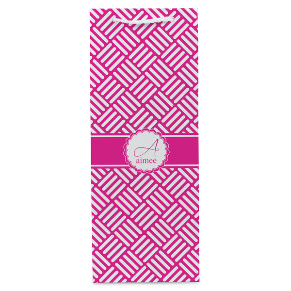 Square Weave Wine Gift Bag - Gloss - Front