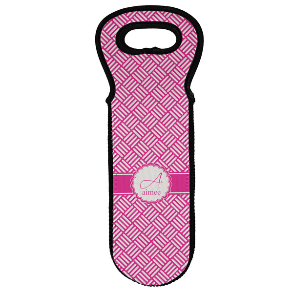 Custom Square Weave Wine Tote Bag (Personalized)