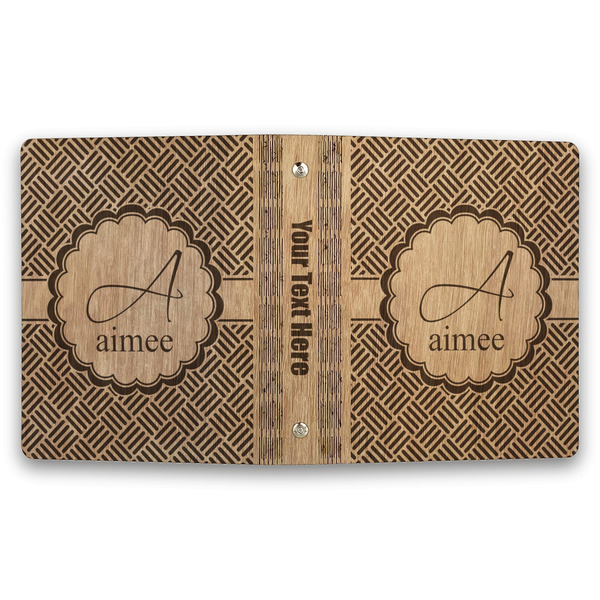 Square Weave Wood 3-Ring Binders - 1" Half-Letter - Approval