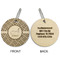 Square Weave Wood Luggage Tags - Round - Approval