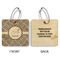 Square Weave Wood Luggage Tags - Square - Approval