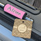 Square Weave Wood Luggage Tags - Square - Lifestyle