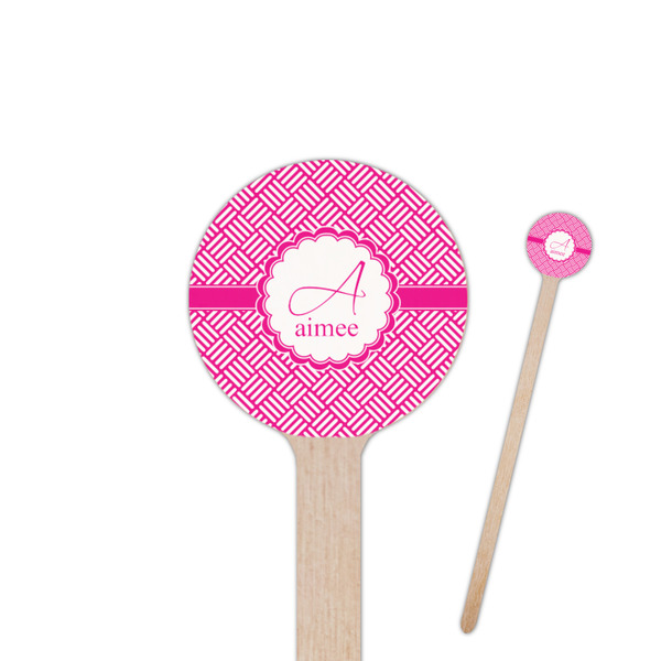 Custom Square Weave Round Wooden Stir Sticks (Personalized)