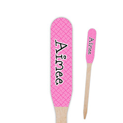 Square Weave Paddle Wooden Food Picks - Double Sided (Personalized)