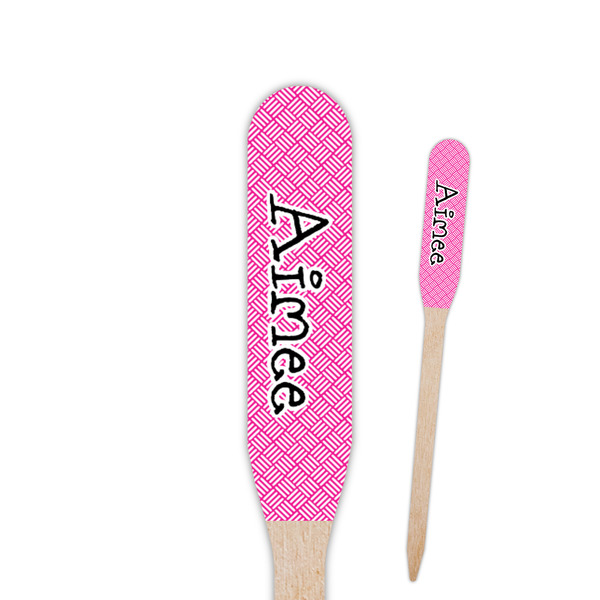 Custom Square Weave Paddle Wooden Food Picks (Personalized)