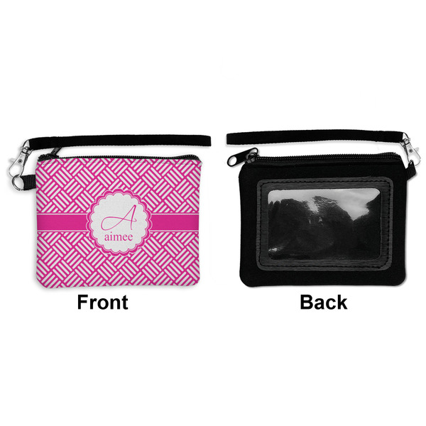 Square Weave Wristlet ID Cases - Front & Back