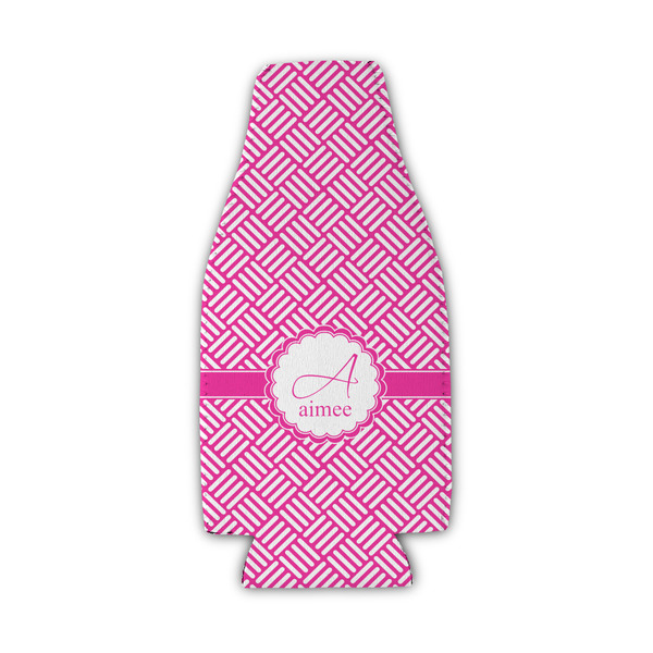 Custom Square Weave Zipper Bottle Cooler (Personalized)