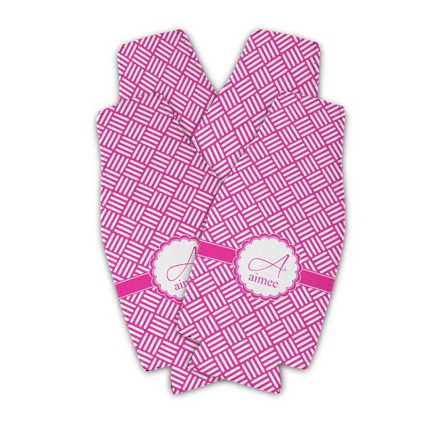 Square Weave Zipper Bottle Cooler - Set of 4 - PARENT MAIN (flat)