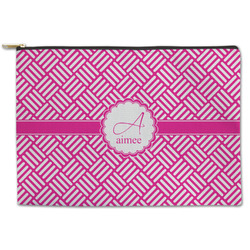 Square Weave Zipper Pouch - Large - 12.5"x8.5" (Personalized)