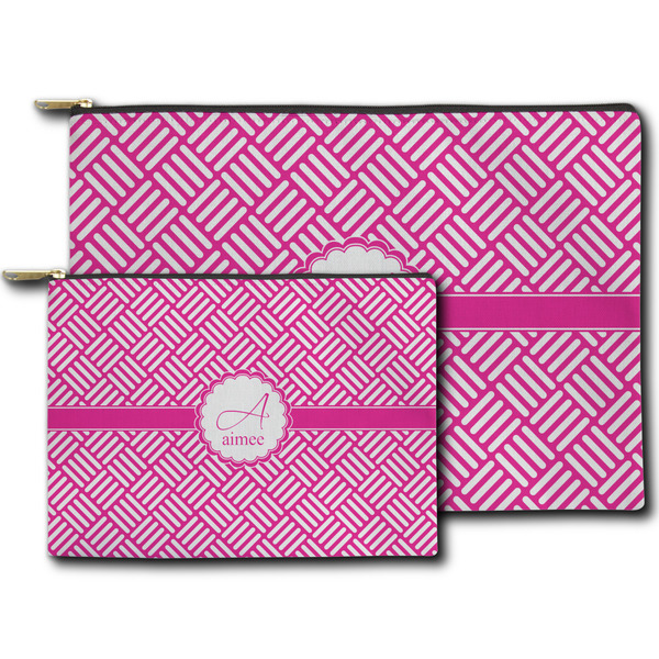 Square Weave Zippered Pouches - Size Comparison