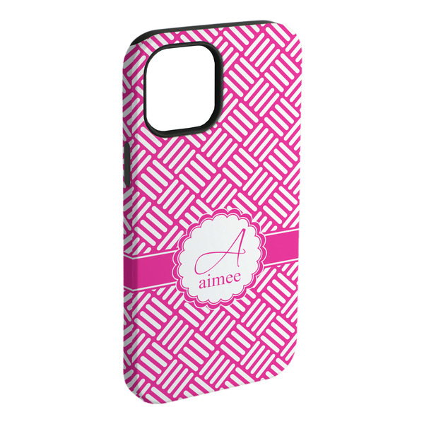 Custom Square Weave iPhone Case - Rubber Lined (Personalized)