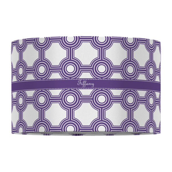 Connected Circles 12" Drum Lampshade - FRONT (Fabric)