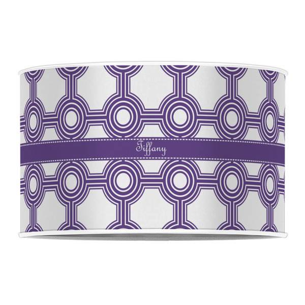 Connected Circles 12" Drum Lampshade - FRONT (Poly Film)