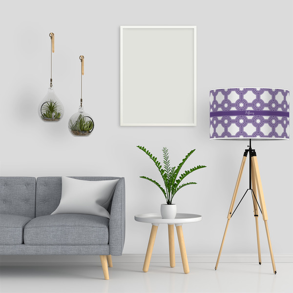 Connected Circles 12" Drum Lampshade - LIFESTYLE