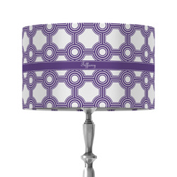 Connected Circles 12" Drum Lamp Shade - Fabric (Personalized)