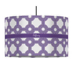 Connected Circles 12" Drum Pendant Lamp - Fabric (Personalized)