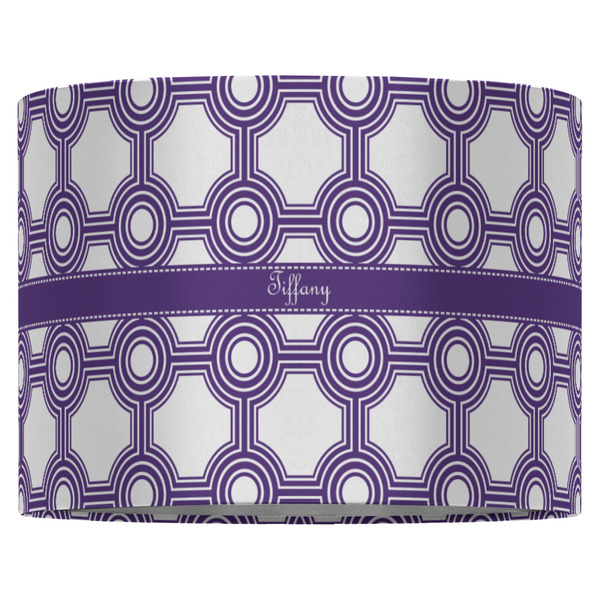 Connected Circles 16" Drum Lampshade - FRONT (Fabric)