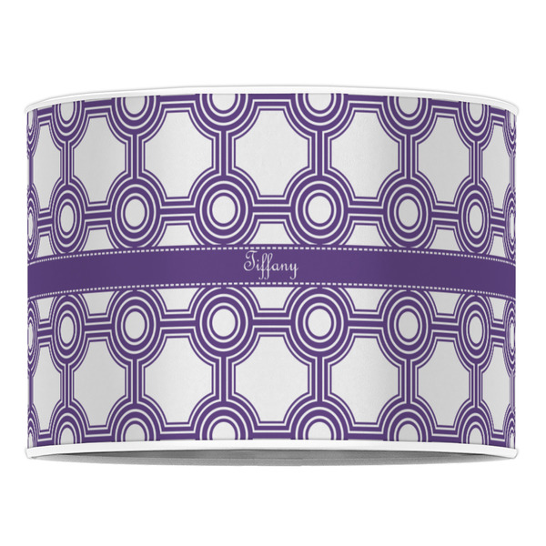 Connected Circles 16" Drum Lampshade - FRONT (Poly Film)