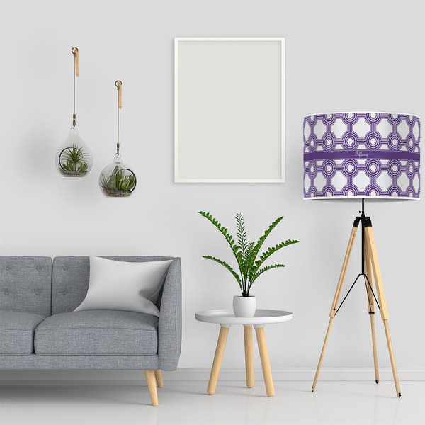 Connected Circles 16" Drum Lampshade - LIFESTYLE