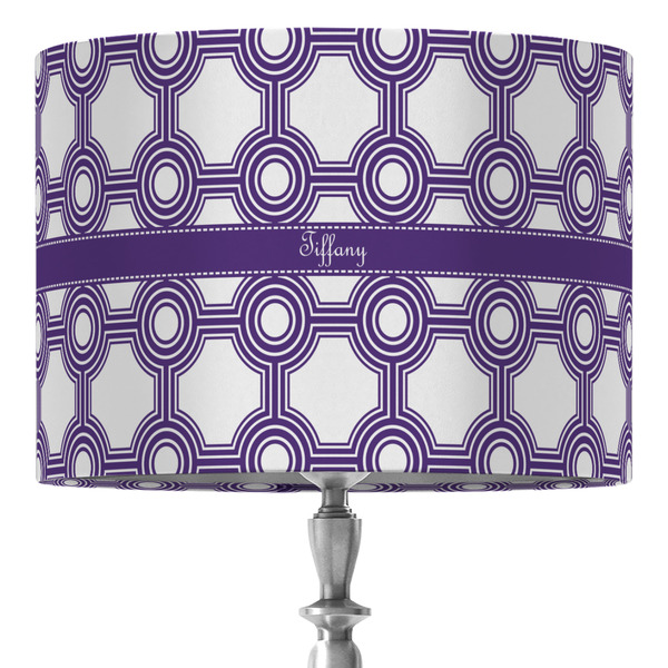 Custom Connected Circles 16" Drum Lamp Shade - Fabric (Personalized)