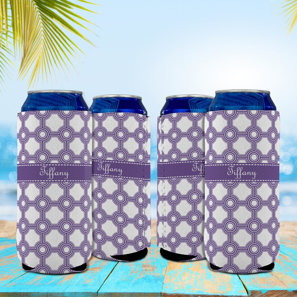 Connected Circles 16oz Can Sleeve - Set of 4 - LIFESTYLE