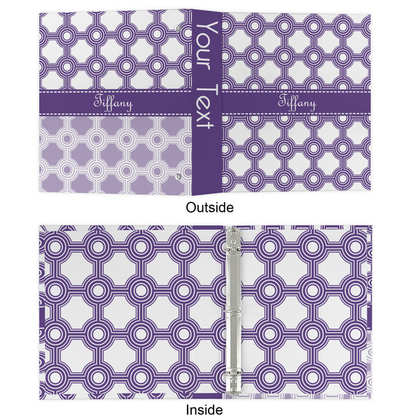 Connected Circles 3 Ring Binders - Full Wrap - 1" - APPROVAL