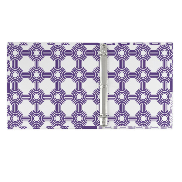 Connected Circles 3 Ring Binders - Full Wrap - 1" - OPEN INSIDE