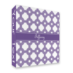 Connected Circles 3 Ring Binder - Full Wrap - 2" (Personalized)