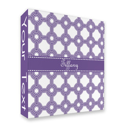 Connected Circles 3 Ring Binder - Full Wrap (Personalized)