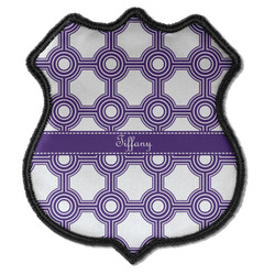 Connected Circles Iron On Shield Patch C w/ Name or Text