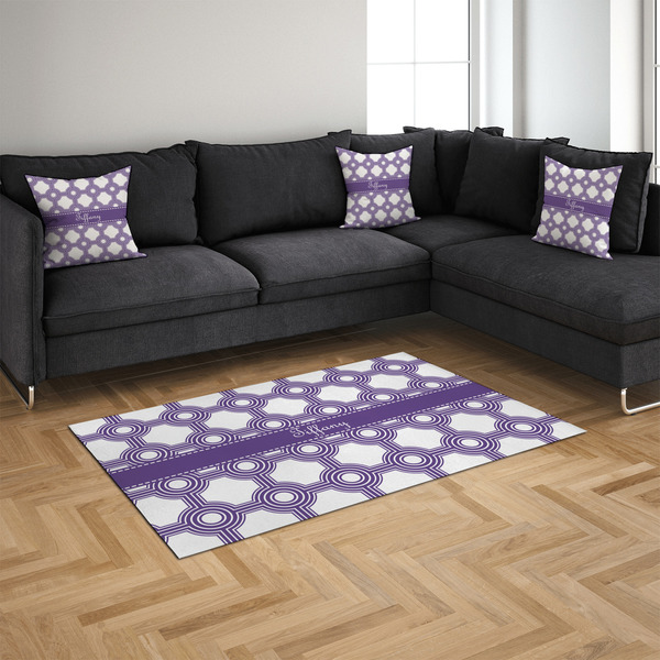 Connected Circles 4'x6' Indoor Area Rugs - IN CONTEXT