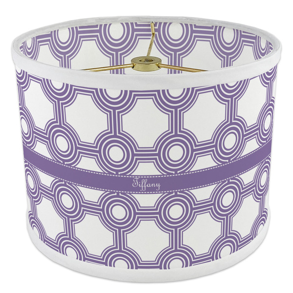 Connected Circles 8" Drum Lampshade - ANGLE Poly-Film