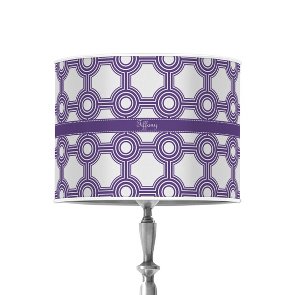 Connected Circles 8" Drum Lampshade - ON STAND (Poly Film)