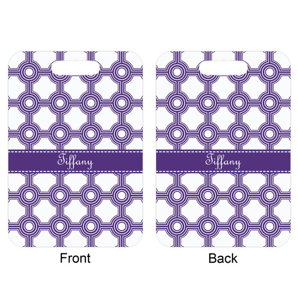 Connected Circles Aluminum Luggage Tag (Front + Back)