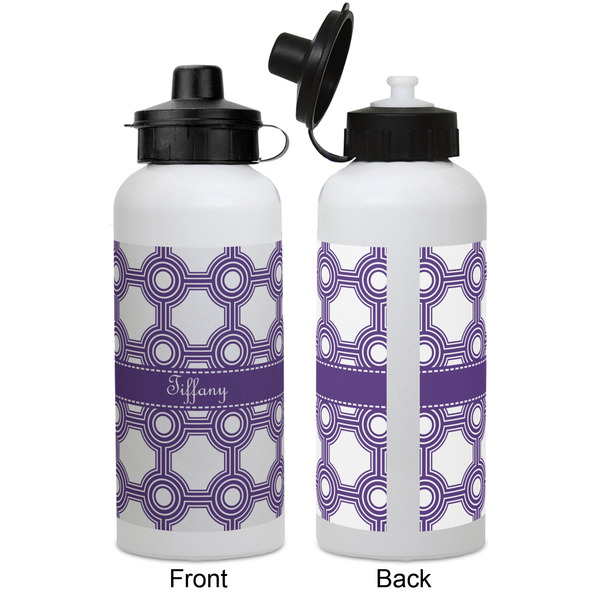 Connected Circles Aluminum Water Bottle - White APPROVAL
