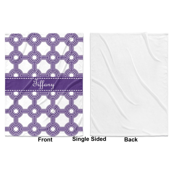 Connected Circles Baby Blanket (Single Side - Printed Front, White Back)