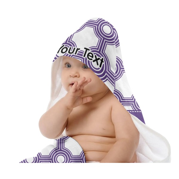 Connected Circles Baby Hooded Towel on Child