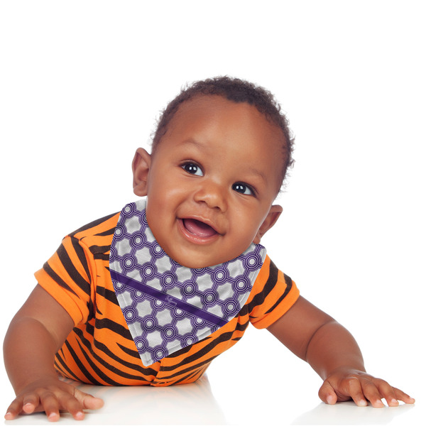 Connected Circles Bandana Bib - (Lifestyle 1 boy)