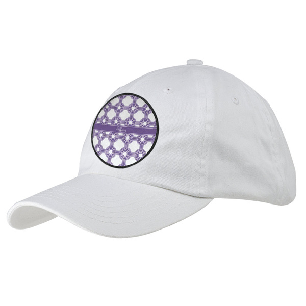 Custom Connected Circles Baseball Cap - White (Personalized)