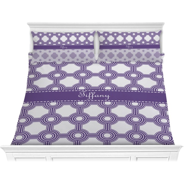 Custom Connected Circles Comforter Set - King (Personalized)