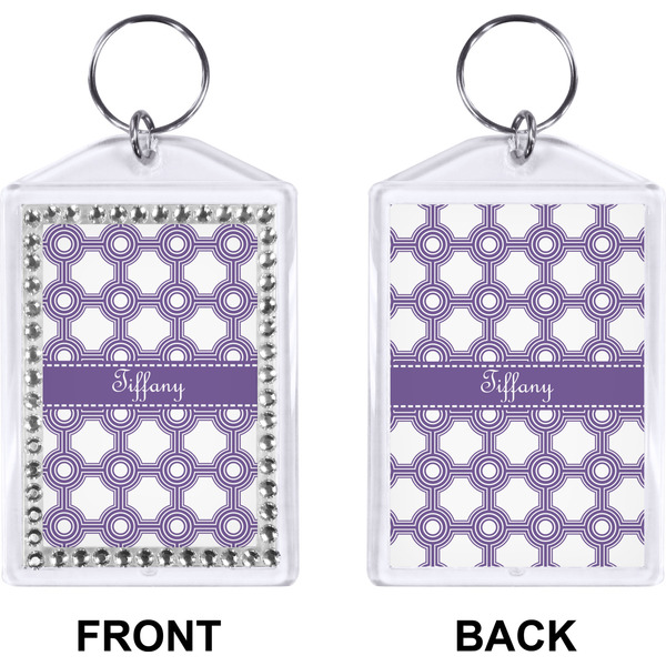 Connected Circles Bling Keychain (Front + Back)