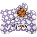 Connected Circles Bone Shaped Dog Food Mat (Personalized)