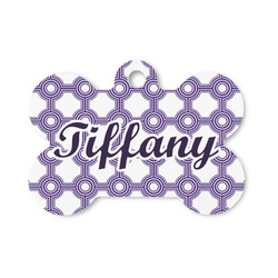Connected Circles Bone Shaped Dog ID Tag - Small (Personalized)