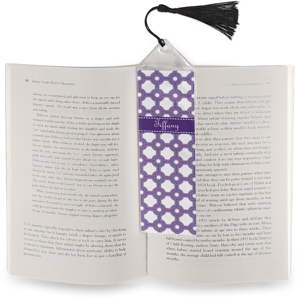 Connected Circles Bookmark with tassel - In book