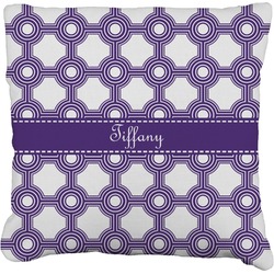 Connected Circles Faux-Linen Throw Pillow 16" (Personalized)