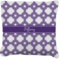 Connected Circles Faux-Linen Throw Pillow 26" (Personalized)